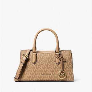 MICHAEL KORS Arden small Beige Signature messenger bag